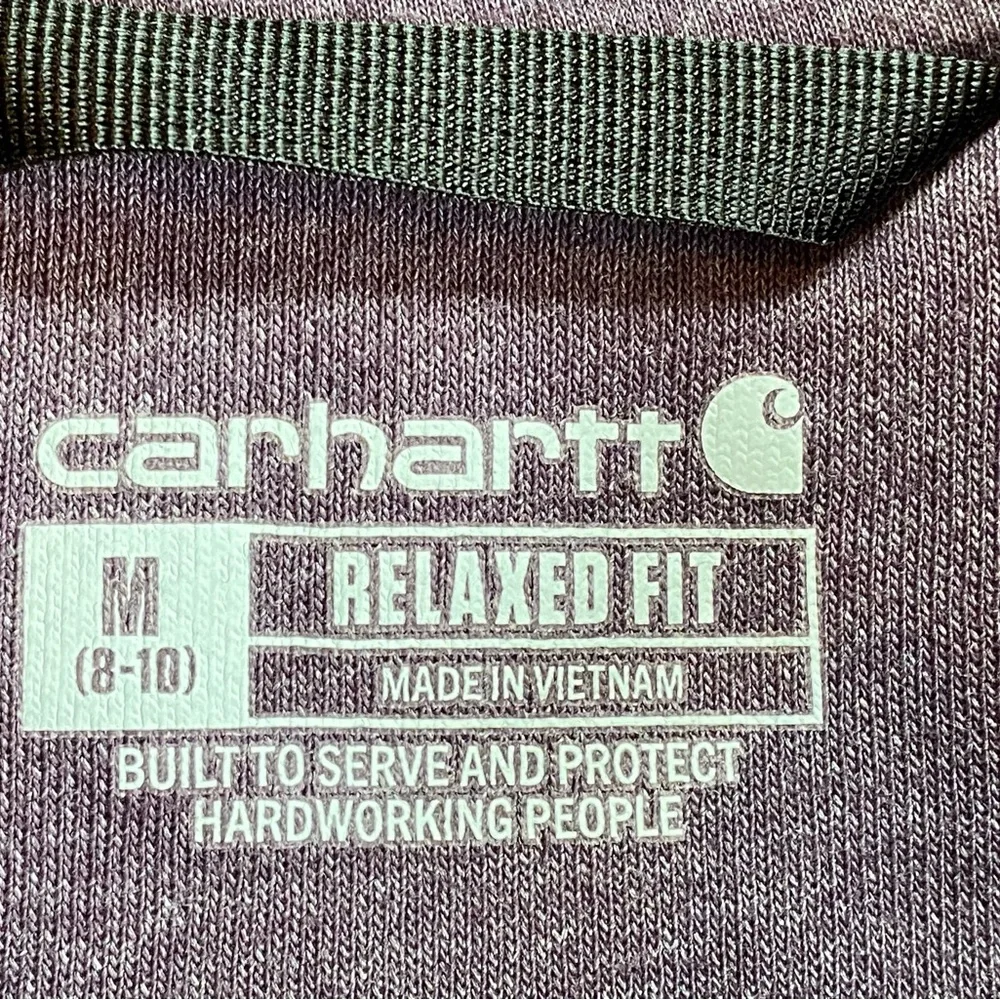Carhartt Clarksburg Logo Graphic Hoodie Pullover Thick Relaxed Sweatshirt Medium - Picture 8 of 10